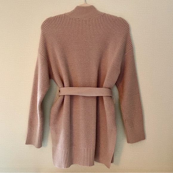 Ann Taylor Waffle Knit Open Cardigan with Tie Sash, Labeled XS, Sm/Med F… - Picture 2 of 9